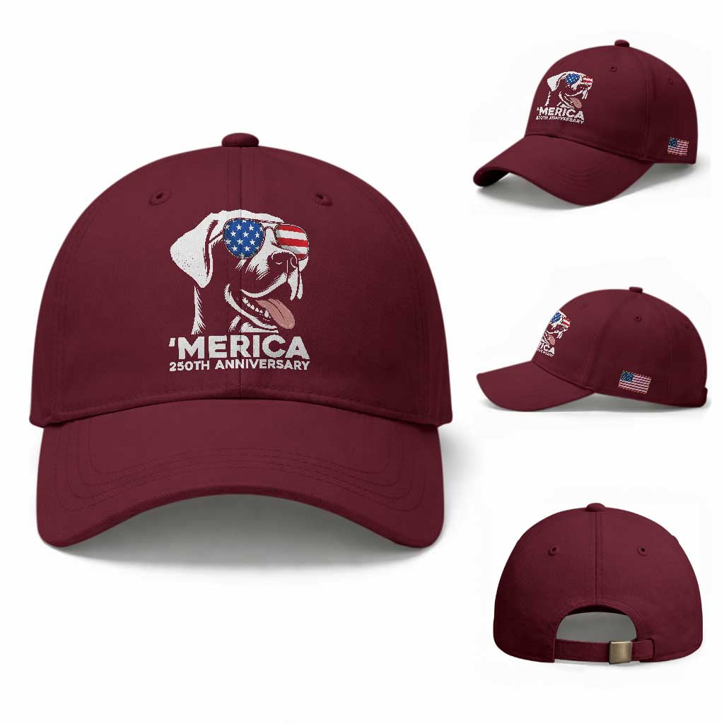 Merica Labrador Retriever Lover Baseball Cap 250th Anniversary Gift
