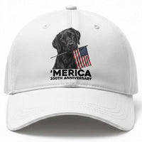 Patriotic Labrador Retriever Baseball Cap America 250th Anniversary Gift