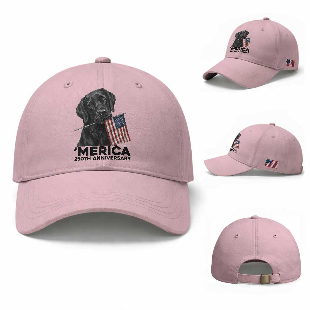 Patriotic Labrador Retriever Baseball Cap America 250th Anniversary Gift