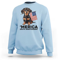 Merica Dachshund Lover Sweatshirt 250th Anniversary Gift