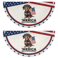 Merica Dachshund Lover Patriotic Fan Flag 250th Anniversary Gift