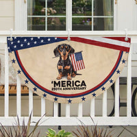 Merica Dachshund Lover Patriotic Fan Flag 250th Anniversary Gift