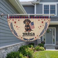 Merica Dachshund Lover Patriotic Fan Flag 250th Anniversary Gift