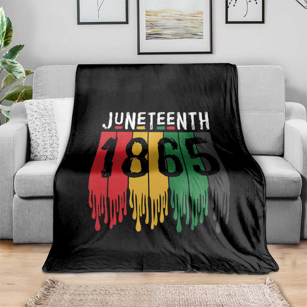 Juneteenth Freedom Pride Throw Blanket African American Heritage Graphic