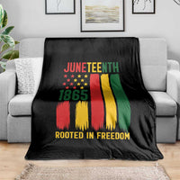 Juneteenth Rooted In Freedom 1865 Throw Blanket African American Pride