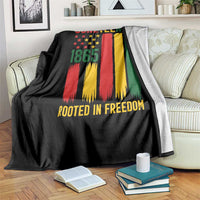 Juneteenth Rooted In Freedom 1865 Throw Blanket African American Pride