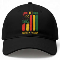 Juneteenth Rooted In Freedom 1865 Baseball Cap African American Pride