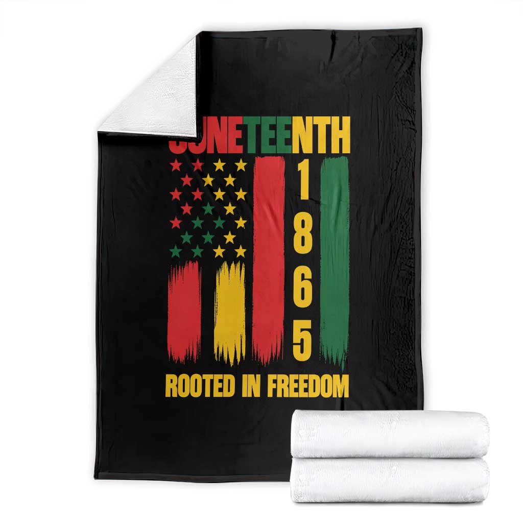 Juneteenth 1865 Freedom Pride Throw Blanket African American Heritage Graphic