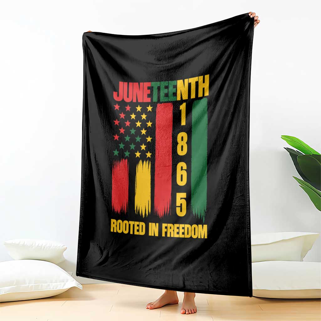 Juneteenth 1865 Freedom Pride Throw Blanket African American Heritage Graphic