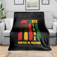 Juneteenth 1865 Freedom Pride Throw Blanket African American Heritage Graphic
