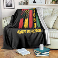 Juneteenth 1865 Freedom Pride Throw Blanket African American Heritage Graphic