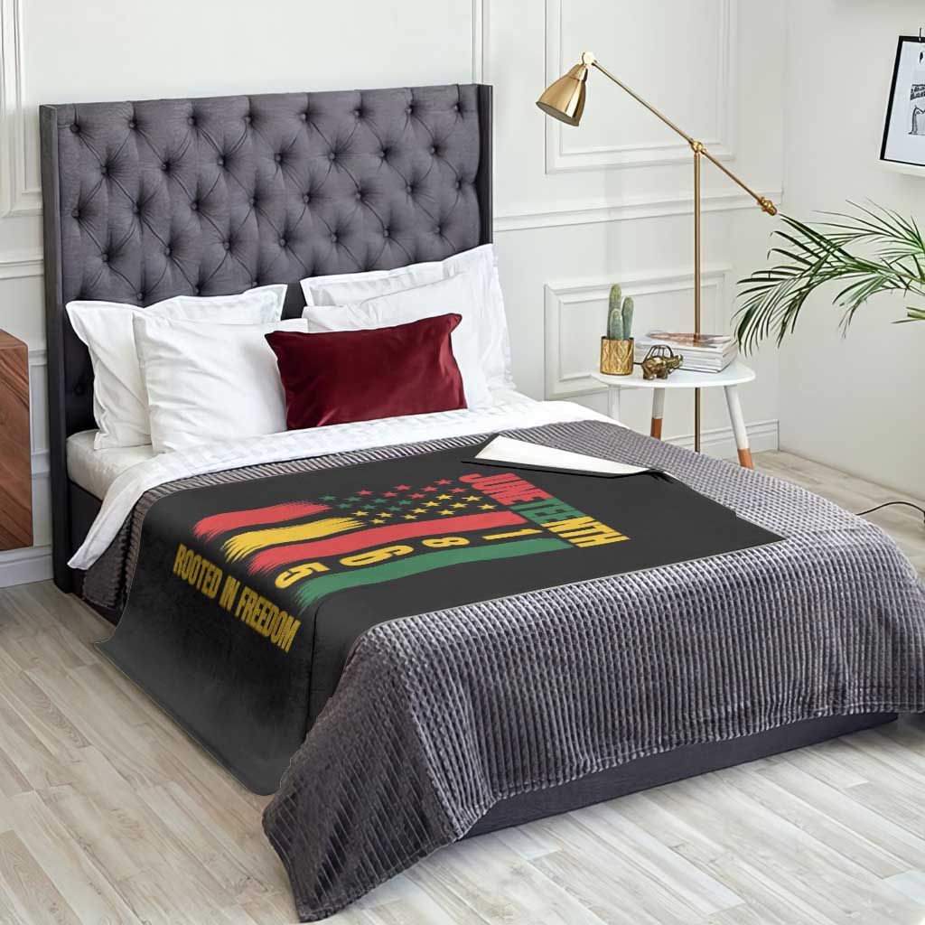 Juneteenth 1865 Freedom Pride Throw Blanket African American Heritage Graphic