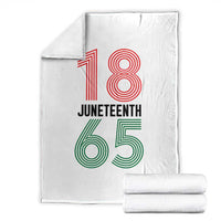 Vintage Juneteenth 1865 Throw Blanket Retro Striped Number Graphic
