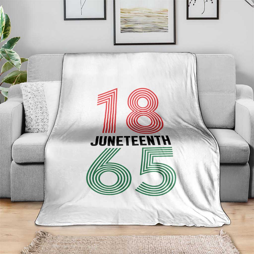 Vintage Juneteenth 1865 Throw Blanket Retro Striped Number Graphic