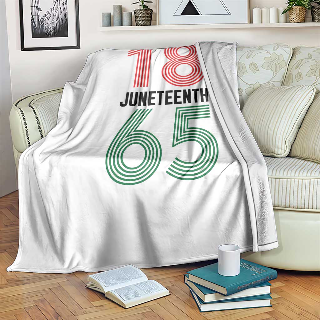 Vintage Juneteenth 1865 Throw Blanket Retro Striped Number Graphic