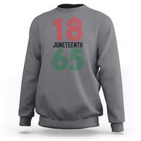 Vintage Juneteenth 1865 Sweatshirt Retro Striped Number Graphic