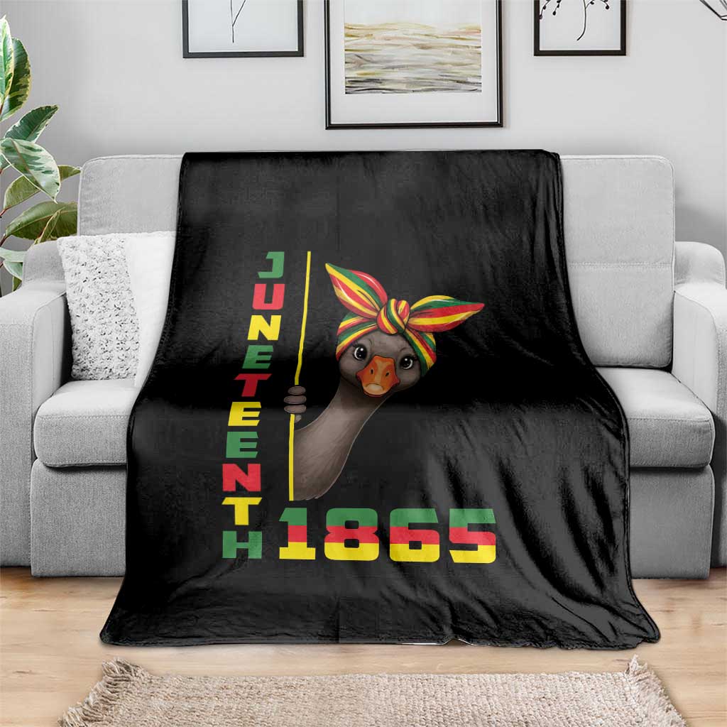 Funny Juneteenth Goose Throw Blanket African American Pride Gift