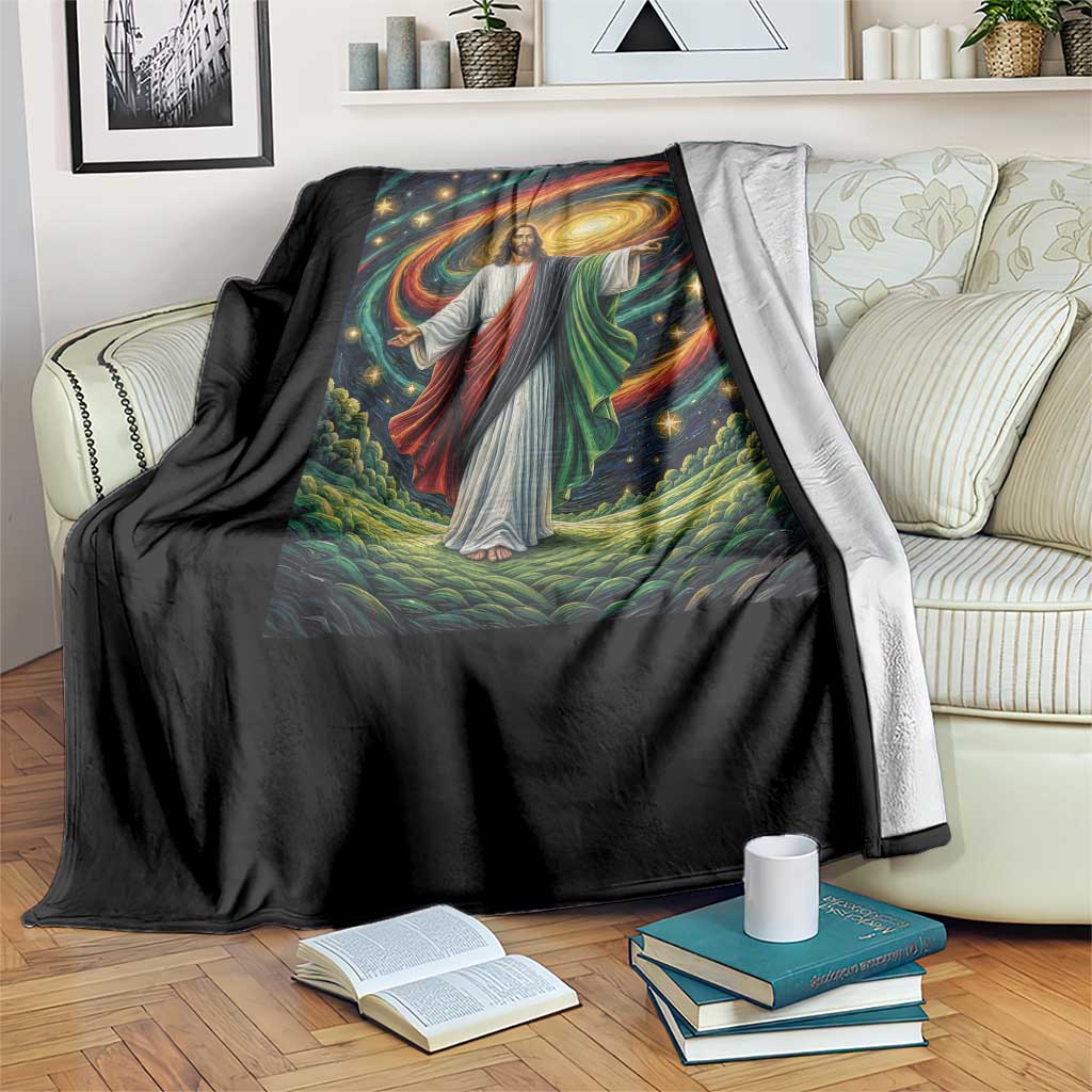 Black Jesus Juneteenth Throw Blanket African American Christian Pride