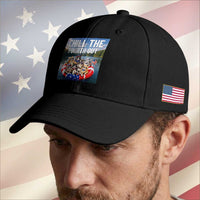 Funny Americana Cat Squad Baseball Cap Chill The Fourth Out