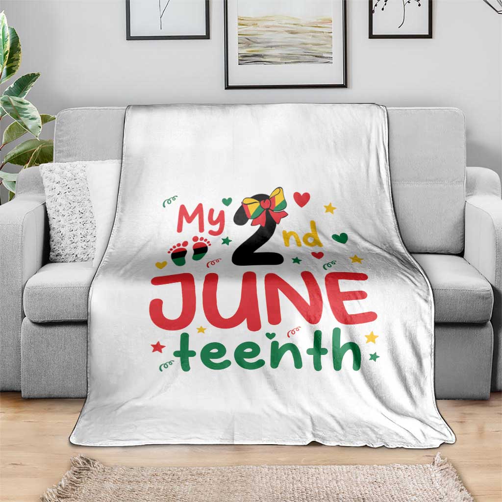 My Second Juneteenth Throw Blanket African American Baby Freedom Day