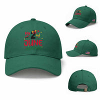 My Second Juneteenth Baseball Cap African American Baby Freedom Day