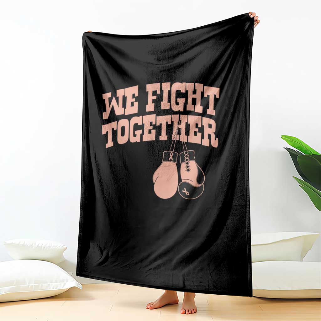 Endometrial Cancer Warrior Throw Blanket We Fight Together Boxing Gift
