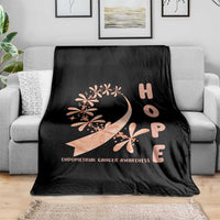 Peach Dragonfly Endometrial Cancer Throw Blanket Hope And Strength