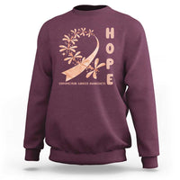 Peach Dragonfly Endometrial Cancer Sweatshirt Hope And Strength