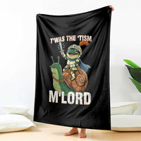 Funny Medieval Knight Frog Meme With Sword Throw Blanket Twas The Tism MLord