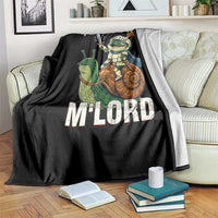 Funny Medieval Knight Frog Meme With Sword Throw Blanket Twas The Tism MLord