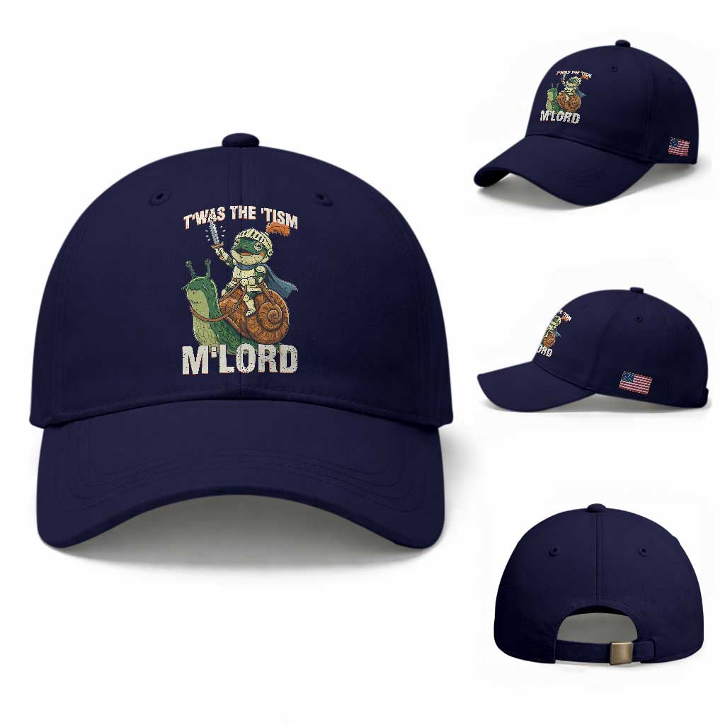 Funny Medieval Knight Frog Meme With Sword Baseball Cap Twas The Tism MLord