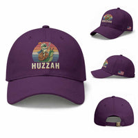 Funny Huzzah Frog Meme Baseball Cap Medieval Knight With Sword Graphic