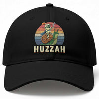 Funny Huzzah Frog Meme Baseball Cap Medieval Knight With Sword Graphic