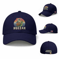 Funny Huzzah Frog Meme Baseball Cap Medieval Knight With Sword Graphic