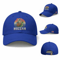 Funny Huzzah Frog Meme Baseball Cap Medieval Knight With Sword Graphic
