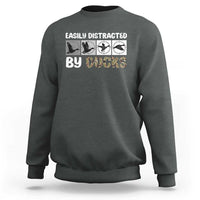 Funny Hunting Gift Sweatshirt Easily Distracted By Ducks Outdoor Lover - Wonder Print Shop