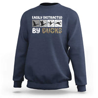 Funny Hunting Gift Sweatshirt Easily Distracted By Ducks Outdoor Lover - Wonder Print Shop
