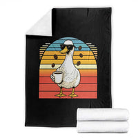 Funny Duck Drinking Throw Blanket Coffee Lover Gift - Wonder Print Shop
