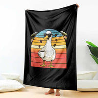 Funny Duck Drinking Throw Blanket Coffee Lover Gift - Wonder Print Shop