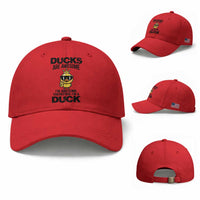 Funny Cute Duck Quote Baseball Cap I Am A Duck Because I Am Awesome