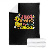 Duck Lover Gift Throw Blanket Just A Girl Who Loves Ducks - Wonder Print Shop