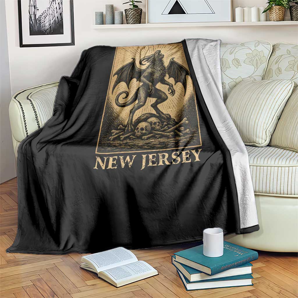 Jersey Devil Throw Blanket Gothic Horror Gift Pine Barrens New Jersey - Wonder Print Shop