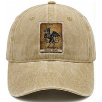 Jersey Devil Washed Cotton Baseball Cap Horror Tarot Card Urban Legends Gift