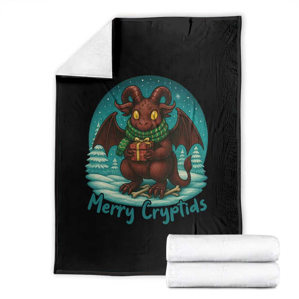 Jersey Devil Throw Blanket Merry Cryptidmas Funny Christmas Gift - Wonder Print Shop