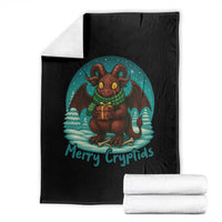 Jersey Devil Throw Blanket Merry Cryptidmas Funny Christmas Gift - Wonder Print Shop
