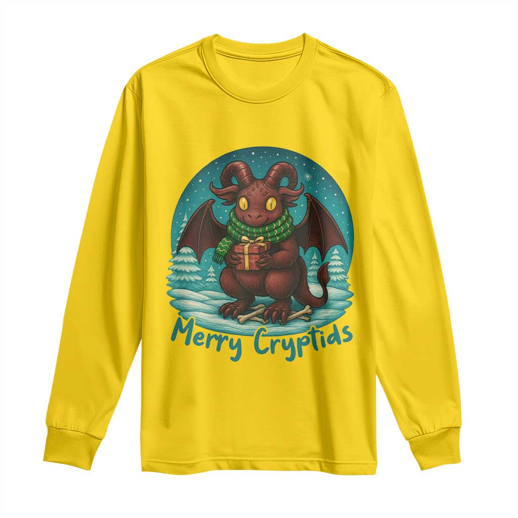 Jersey Devil Long Sleeve Shirt Merry Cryptidmas Funny Christmas Gift - Wonder Print Shop