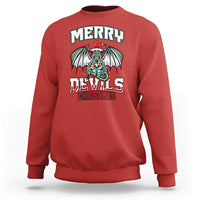 Jersey Devil Sweatshirt Merry Devils Christmas Cryptid Gift - Wonder Print Shop
