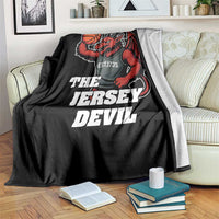 Funny Cryptid Sports Throw Blanket Jersey Devil Playing Basketball - Wonder Print Shop