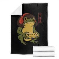 Funny Frog Bob Haircut Gamer Meme Throw Blanket Game Lover - Wonder Print Shop