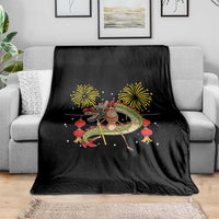 Funny Marcus The Worm Meme Throw Blanket Viral Lunar New Year - Wonder Print Shop